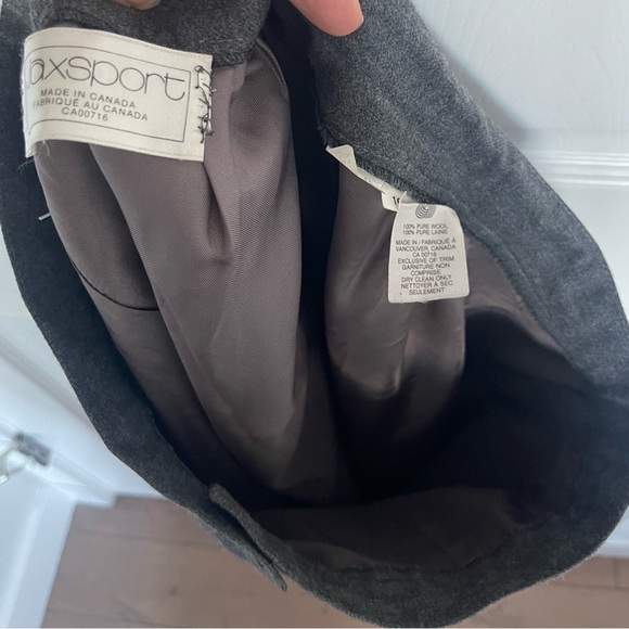 Vintage Gray100% Wool midi Skirt - Picture 10 of 10